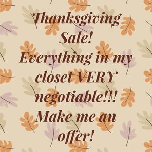 Thanksgiving Closet Sale!